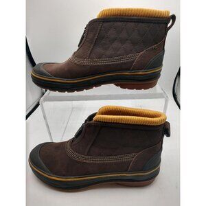 Clarks Womens Muckers Outdoor Quilted Ankle Boots Brown & Yellow Size 6.5M
